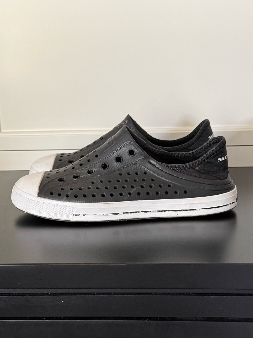 Skechers Foamies Guzman Steps Slip On Water Shoes Black Size 5 Youth